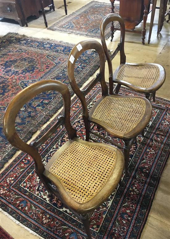 3 cane seat chairs